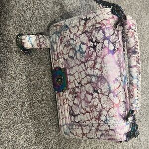Multicolor Marble-Effect Shoulder Bag - Designer Style